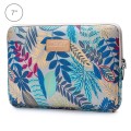 Lisen 7.0 inch Sleeve Case Colorful Leaves Zipper Briefcase Carrying Bag(Grey)
