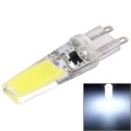 G9 3W 300LM COB LED Light , Silicone Dimmable for Halls / Office / Home, AC 220-240V, Transparent Pl