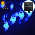 Ghost Shape 30 LEDs Outdoor Garden Waterproof Christmas Festival Decoration Solar Lamp String (Blue)