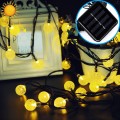 50 LEDs Bubble Ball Outdoor Garden Waterproof Christmas Spring Festival Decoration Solar Lamp String