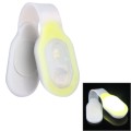 LED Magnetic Clothes Silicone Clip Lamp, CR2032 Button Batteries Powered (Yellow)