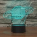 Saturn Shape 3D Colorful LED Vision Light Table Lamp, USB Touch Version