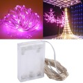 10m IP65 Waterproof Silver Wire String Light, 100 LEDs SMD 06033 x AA Batteries Box Fairy Lamp Decor