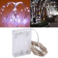 10m IP65 Waterproof Silver Wire String Light, 100 LEDs SMD 06033 x AA Batteries Box Fairy Lamp Decor
