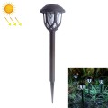 Solar Energy Coffee Outdoor Lawn Lamp IP65 Waterproof LED Decorative Garden Light (White Light)