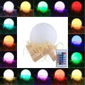 8cm Touch Control 3D Print Moon Lamp , USB Charging 16-color Changing LED Energy-saving Night Light