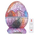 6W Cracked Egg-shaped Remote Control LED Starry Sky Projection Lamp