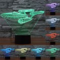 Star Trek Battleship Style 3D Touch Switch Control LED Light , 7 Color Discoloration Creative Visual