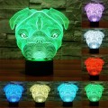 Dog Shape 3D Touch Switch Control LED Light , 7 Color Discoloration Creative Visual Stereo Lamp Desk