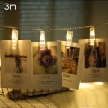 3m Photo Clip LED Fairy String Light, 30 LEDs 3 x AA Batteries Box Chains Lamp Decorative Light for