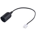 E27 Lamp Socket Base Holder with Electrical Wire Cable, Cable Length: 28cm (Black)