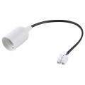 E27 Lamp Socket Base Holder with Electrical Wire Cable, Cable Length: 28cm (White)