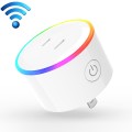 10A RGB Scene Light WiFi Remote Control Smart Socket Works with Alexa & Google Home & IFTTT, AC 100-