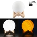 10cm Touch Control 3D Print Jupiter Lamp, USB Charging 2-Color Changing Energy-saving LED Night Ligh