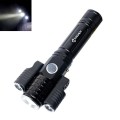 KS-738 USB Charging Waterproof T6+XPE Zoomable LED Flashlight with 4-Modes & 18650 lithium battery