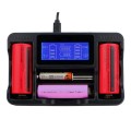 YS-4 Universal 18650 26650 Smart LCD Four Battery Charger with Micro USB Output for 18490/18350/1767