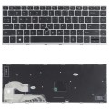 For HP Elitebook 840 G5 846 G5 745 G5 US Version Keyboard with Pointing Stick (Silver)