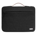 For 14 inch Laptop Zipper Waterproof  Handheld Sleeve Bag (Black)