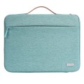 For 14 inch Laptop Zipper Waterproof  Handheld Sleeve Bag (Green)