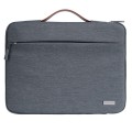 For 14 inch Laptop Zipper Waterproof  Handheld Sleeve Bag (Grey)