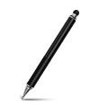 Suction Cup Dual Touch 2-in-1 Metal Capacitive Stylus Pen (Black)