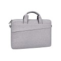 ST03S 13.3 inch Double Side Pockets Wearable Oxford Cloth Soft Handle Portable Laptop Tablet Bag(Gre