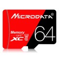 MICRODATA 64GB High Speed U3 Red and Black TF(Micro SD) Memory Card