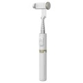 Q12 Hidden Design Reinforced Bluetooth Remote Control Tripod Selfie Stick (White)