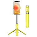 Bluetooth Remote Control Tripod Selfie Stick (Yellow)