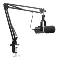 FEELWORLD PM1-AS XLR/USB Dynamic Microphone for Podcasting Recording Gaming Live Streaming with Boom