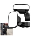 MB-MR016-BK 2 PCS Motorcycle UTV Modified Side View Mirrors for UTV with 1.75 inch and 2 inch Roll C