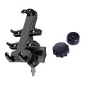 M10 Bolt Ball-Head Motorcycle Multi-function Eight-jaw Aluminum Phone Navigation Holder Bracket with