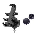 M8 Bolt Ball-Head Motorcycle Multi-function Eight-jaw Aluminum Phone Navigation Bracket with Anti-th