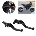Speedpark Motorcycle Modified Adjustable Brake Clutch Handle Lever for Honda GROM MSX125 (Black)
