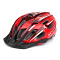 GUB A2 Unisex Bicycle Helmet With Tail Light(Red Black)