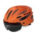 GUB K80 Plus Bike Helmet With Visor And Goggles(Orange)