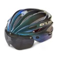 GUB K80 Plus Bike Helmet With Visor And Goggles(Gradient Blue)