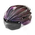 GUB K80 Plus Bike Helmet With Visor And Goggles(Gradient Purple)