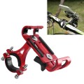 Universal Non-rotatable Aluminum Alloy Fixing Frame Motorcycle Bicycle Mobile Phone Holder (Red)