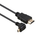 30cm 4K HDMI Male to Micro HDMI Reverse Angled Male Gold-plated Connector Adapter Cable