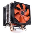 CoolAge AMD CPU Heatsink Hydraulic Bearing Cooling Fan Double Cooling Fan 3 Pin for Intel LGA775 115