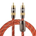 EMK TZ/A 1m OD8.0mm Gold Plated Metal Head RCA to RCA Plug Digital Coaxial Interconnect Cable Audio