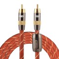 EMK TZ/A 2m OD8.0mm Gold Plated Metal Head RCA to RCA Plug Digital Coaxial Interconnect Cable Audio