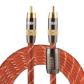 EMK TZ/A 3m OD8.0mm Gold Plated Metal Head RCA to RCA Plug Digital Coaxial Interconnect Cable Audio