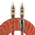 EMK TZ/A 8m OD8.0mm Gold Plated Metal Head RCA to RCA Plug Digital Coaxial Interconnect Cable Audio
