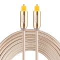 EMK 3m OD4.0mm Gold Plated Metal Head Woven Line Toslink Male to Male Digital Optical Audio Cable(Go