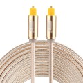 EMK 5m OD4.0mm Gold Plated Metal Head Woven Line Toslink Male to Male Digital Optical Audio Cable(Go