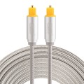 EMK 5m OD4.0mm Gold Plated Metal Head Woven Line Toslink Male to Male Digital Optical Audio Cable(Si