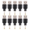 10 PCS 4.0 x 1.7mm Male to USB 2.0 Male DC Power Plug Connector