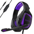 SADES MH602 3.5mm Plug Wire-controlled E-sports Gaming Headset with Retractable Microphone, Cable Le